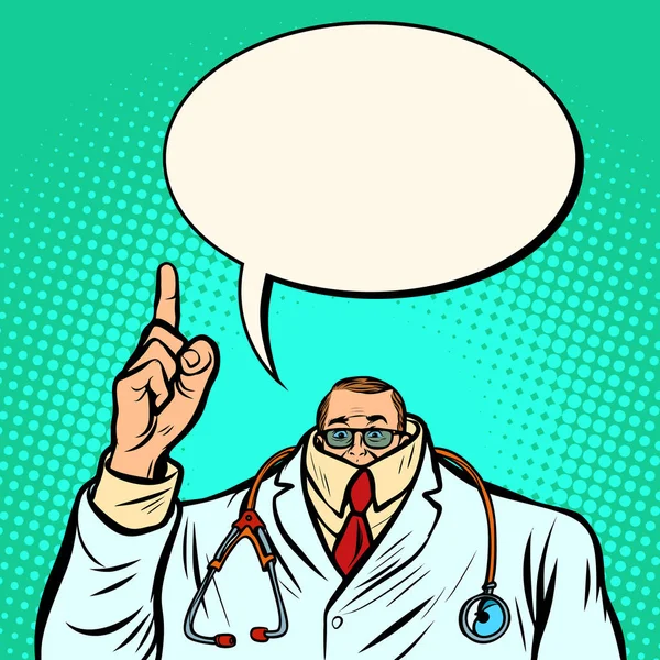 Lâche médecin masculin. Médecine et santé — Image vectorielle