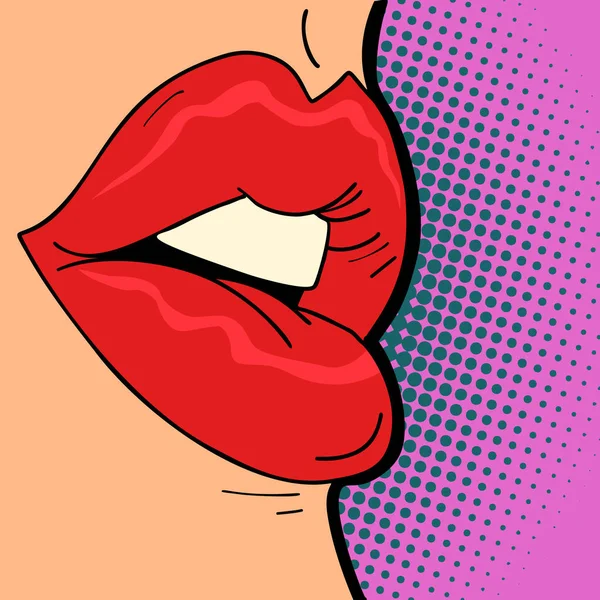Женские губы, красота — стоковый вектор