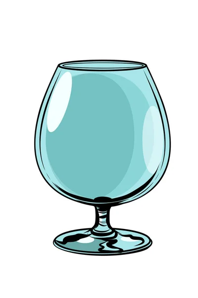 Leeg glas goblet — Stockvector