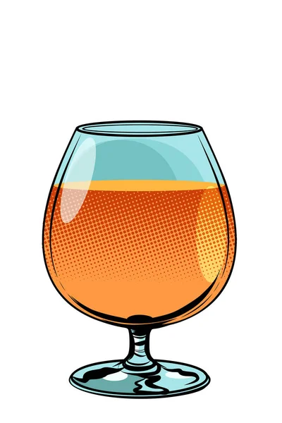 Glas cognac brandy — Stockvector