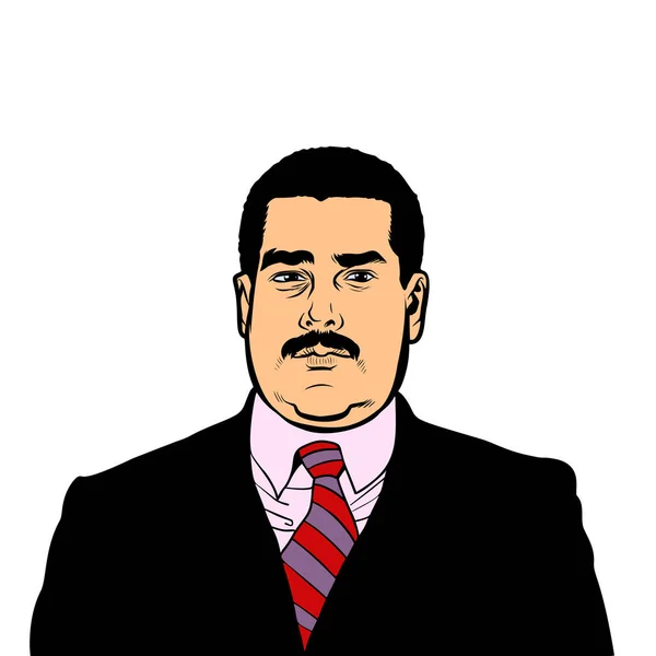 Nicolas Maduro Presiden Venezuela ke-46 - Stok Vektor