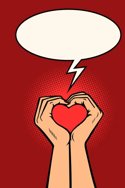 Αγάπη καρδιά χέρια χειρονομία — Διανυσματικό Αρχείο