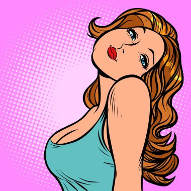 Güzel kadın portre. kadın arıyor. profil