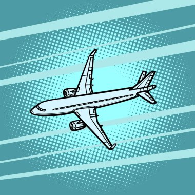 uçak hava taşıma mavi arka plan