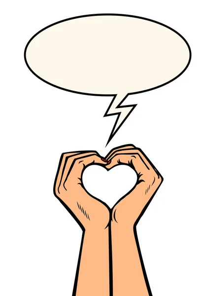Hjärta kärlek händer gest — Stock vektor