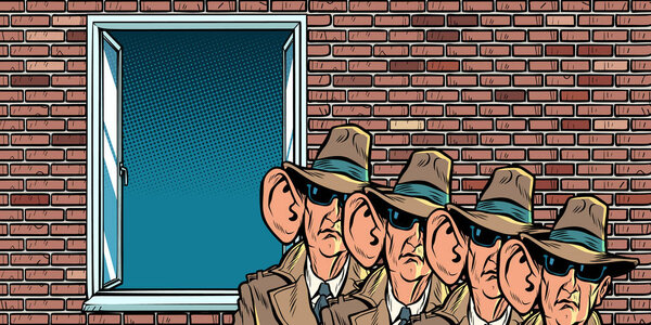 spy secret service of the state eavesdropping on residents
