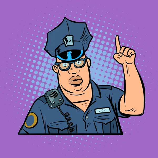 Αστυνομικός δείκτης δάχτυλο επάνω — Διανυσματικό Αρχείο