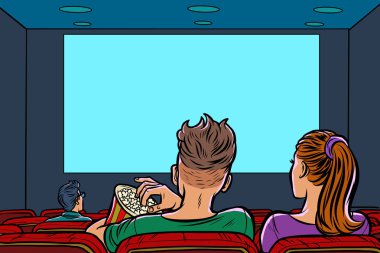 sinemada çift patlamış mısır yeme ve film izlerken