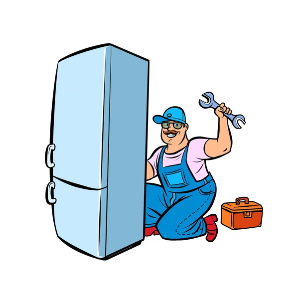 Reparación del refrigerador principal — Vector de stock