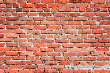 Tuğla duvar, doku, arkaplan, yaz, köy, kırmızı tuğla
