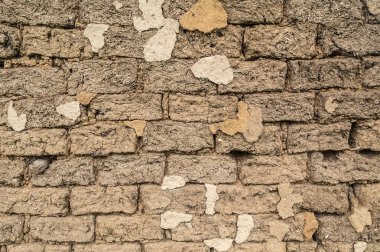 Kil tuğla saman ile yapılan duvar dokusu