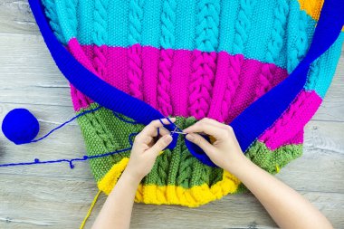 Kız çorap örgü iğneleri dokuma kumaşlar