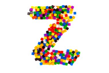 Beyaz arka plan üzerinde izole manyetik plastik Abc harfleri