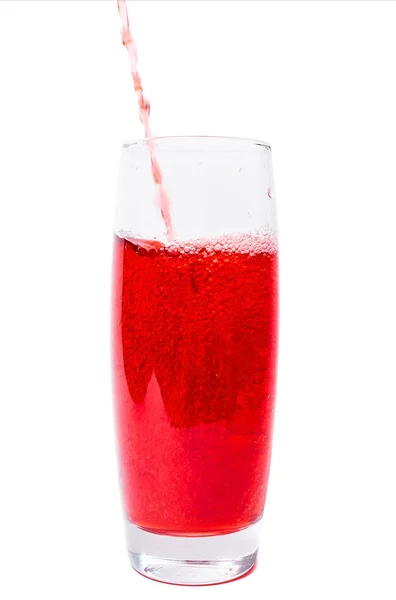 Cherry juice on white background — Stock Photo, Image