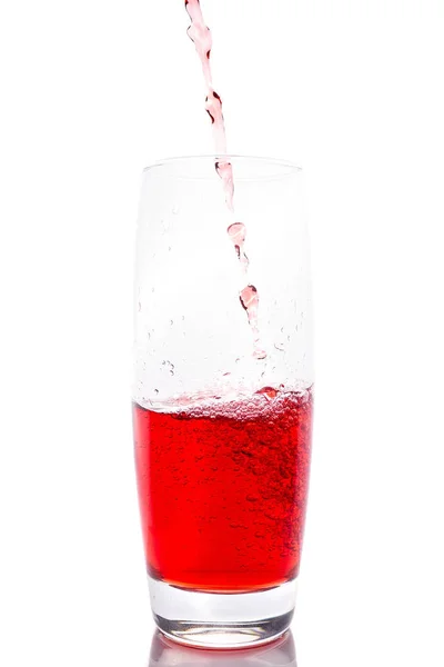 Cherry juice on white background — Stock Photo, Image