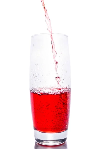Cherry juice on white background — Stock Photo, Image