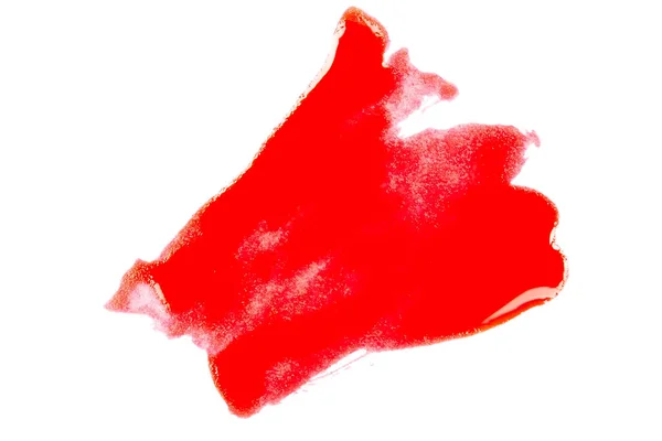 Червона фарба на білому тлі — стокове фото