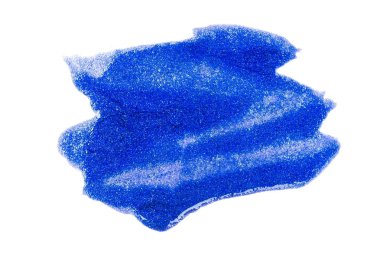 Beyaz arkaplanda mavi boya