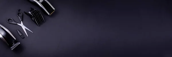Бритва Бритва Щетка Расческа Ножницы Ножницы Триммер Волос Аксессуары Оборудования — стоковое фото