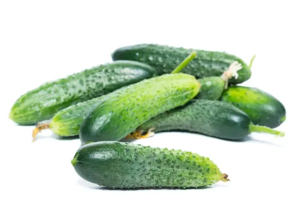 Komkommergroente Geïsoleerd Witte Achtergrond Uitsparing — Stockfoto
