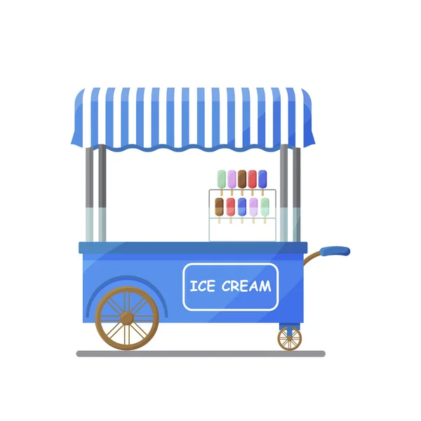 Ice Cream stand cart vector illustration isolated Stock Vector by  ©leszekglasner 63982027