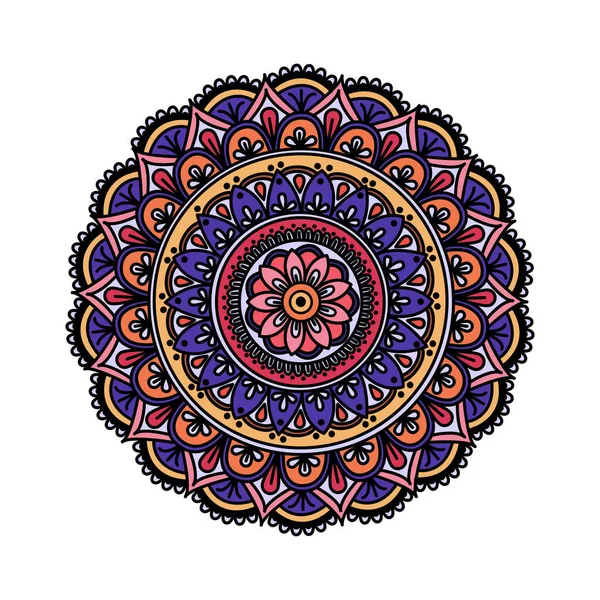 Mandala di fiori. Elementi decorativi vintage. Modello orientale, — Vettoriale Stock