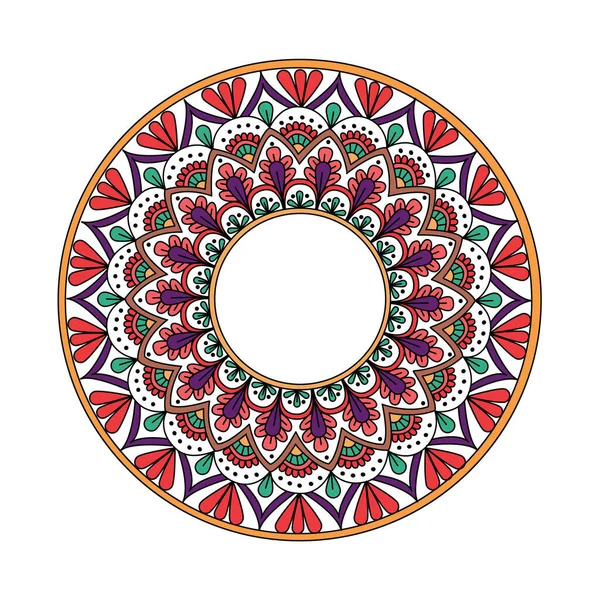 Mandala de flores. Elementos decorativos vintage. Patrón oriental — Archivo Imágenes Vectoriales