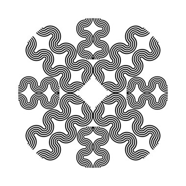 Mandala çiçeği. Klasik dekoratif öğeler. 