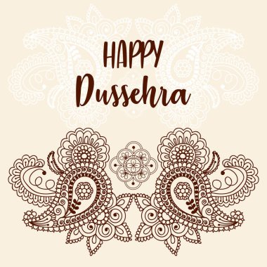 Mutlu Dussehra festival kartları. Mutlu Dussehra Hindistan festivali.