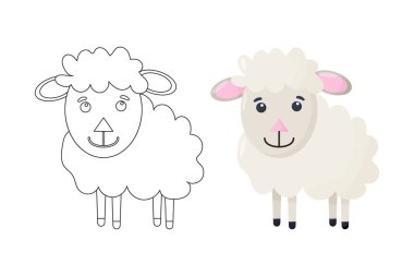 Komik Koyun Çiftliği Çizgi Roman Sayfasının Kara ve Beyaz Çizgi Filmleri