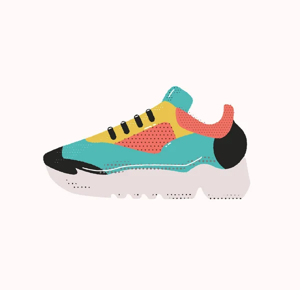 Moderne sneakers geïsoleerd op wit. Gooide schoen — Stockvector