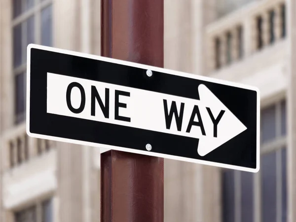 One Way Direction Sign Road — Stock Photo, Image