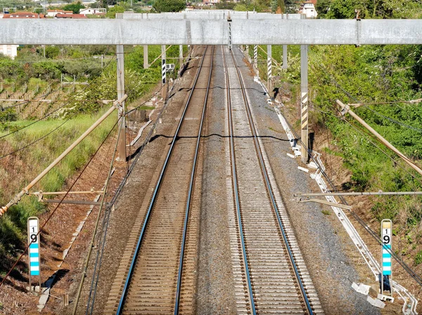 Parça Demiryolu Perspektif Görünüm — Stok fotoğraf