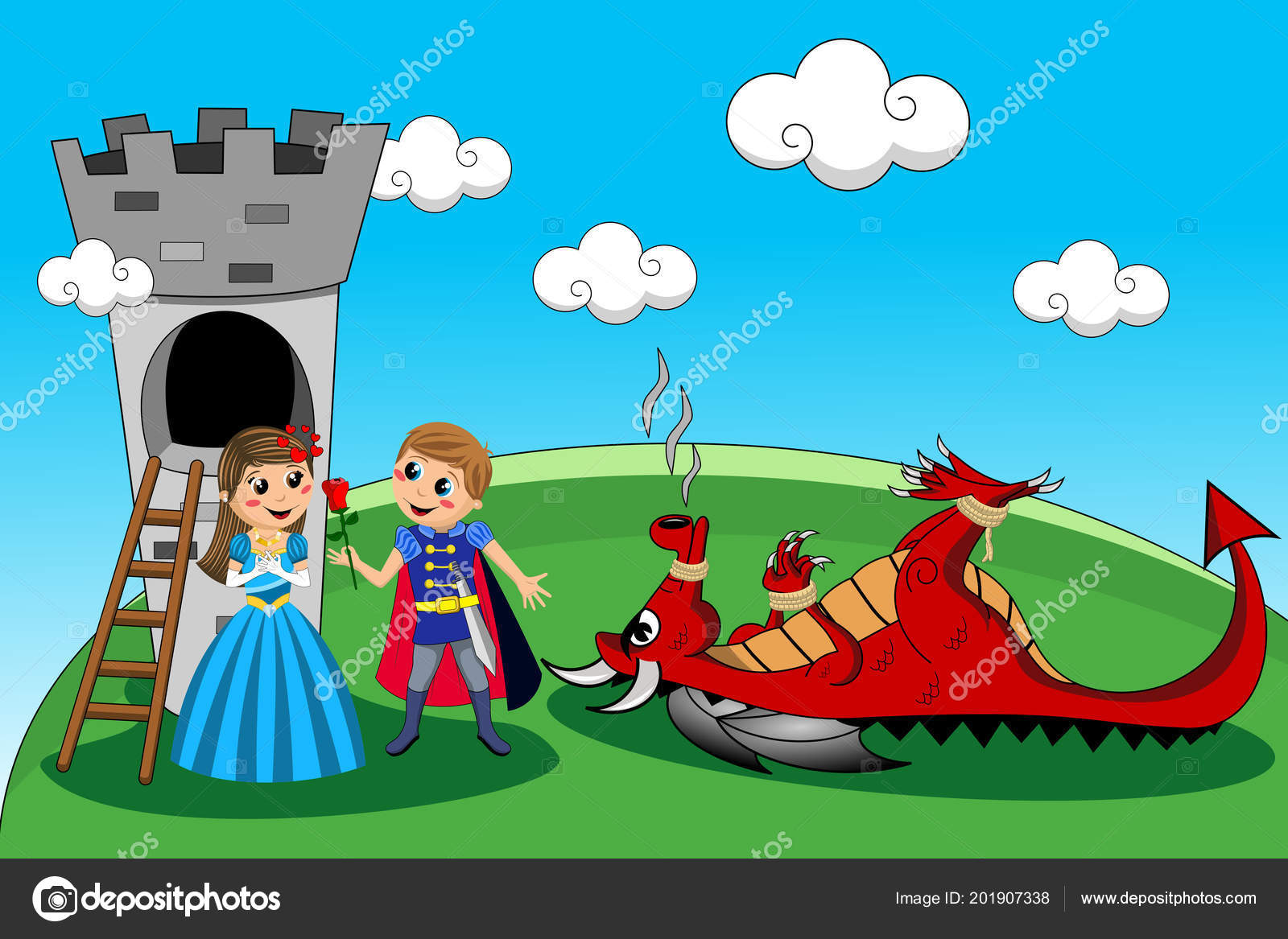 Принцев пруд пруди а дракон. Принц спас принцессу. Принцесса рыцарь и дракон. Принц терновник спящая красавица. Замок принца и принцессы.