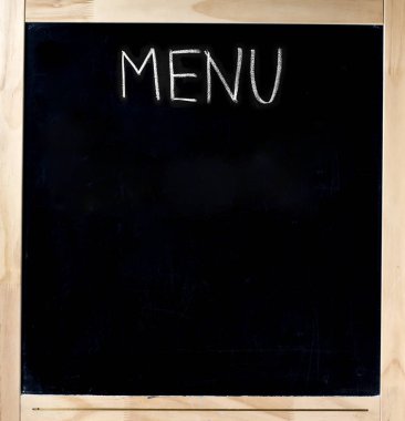 Boş Restoran Menü Blackboard veya kara tahta