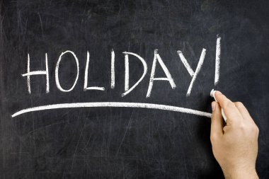 El ile Beyaz tebeşir el yazısı tatil metinler kirli blackboard altını çizme