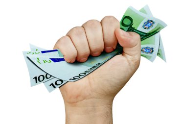 El 100 Euro faturaları izole kapma