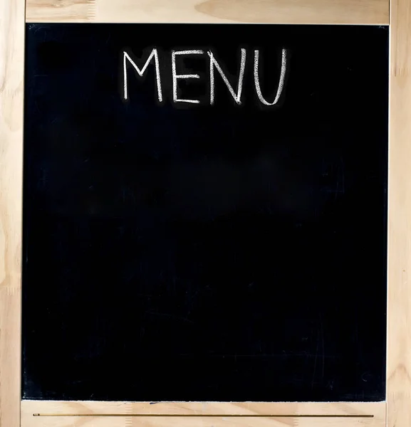 Üres Éttermi Menü Táblára Vagy Chalkboard — Stock Fotó