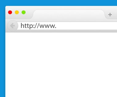 Boş web tarayıcı sayfası portre çizimi