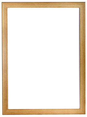 Boş beyaz tahta ahşap çerçeve izole '