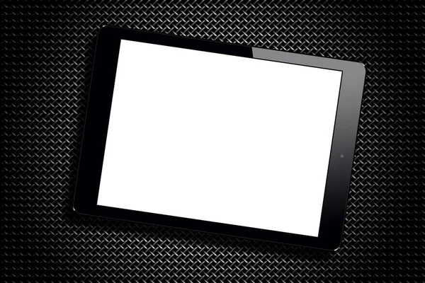 Tela Branco Preto Tablet Grade Metálico — Fotografia de Stock