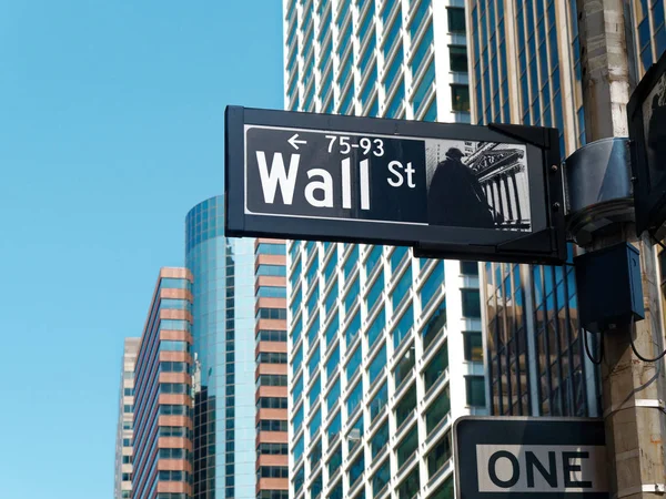 Wall Street Sign Manhattan New York City Usa — Stock Photo, Image