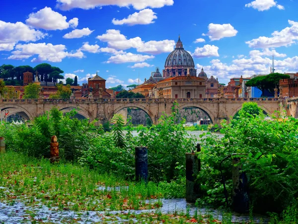 Svatý Nebo Peter Kopule Denní Krajina Řím Itálie — Stock fotografie