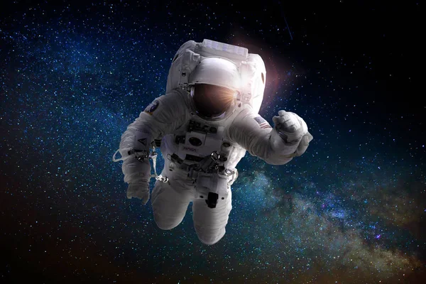 Astronauta Lub Spaceman Pływające Przestrzeni Elementy Tego Obrazu Dostarczone Przez — Zdjęcie stockowe