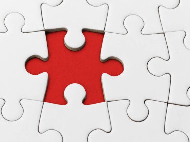 Eksik parça puzzle kırmızı