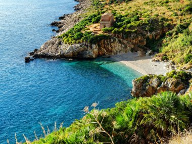 Doğal Gipsy rezerv defne Körfezi Deniz Sicilya İtalya