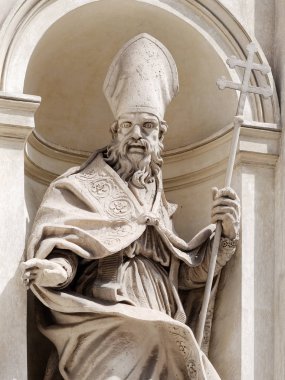 Mermer heykel Papa'nın Roma İtalya