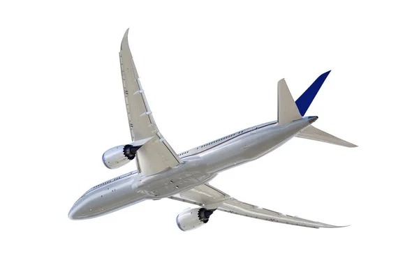 Πολιτικό Επιβάτες Αεροπλάνου Που Φέρουν Απομονωθεί Λευκό — Φωτογραφία Αρχείου
