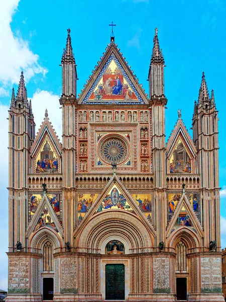 Orvieto Catedral Fachada Frente Vista Exterior — Foto de Stock