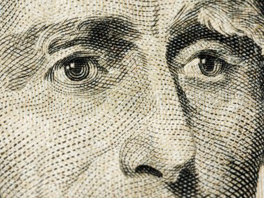 Andrew Jackson Başkan closeup Amerikan Doları banknot üzerinde